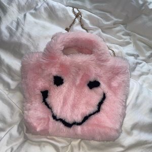 Fluffy pink crossbody bag